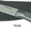 The TS150 fits perfectly into the durable matching sheath, included. The sheath has a pouch for extra blades, also included.